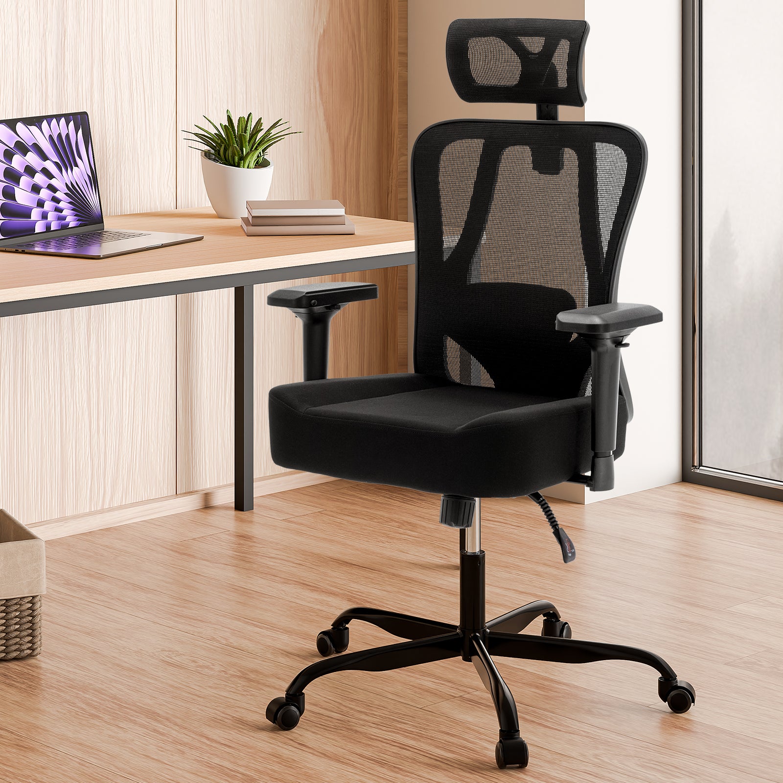 Sedia Da Ufficio Ergonomica 200 Kg, Sedia Ergonomica Con Schienale Alto, Sedia Girevole Con Supporto Lombare Regolabile 2d Oscillazione Di 105 Sedia Da Computer In Rete 82992736