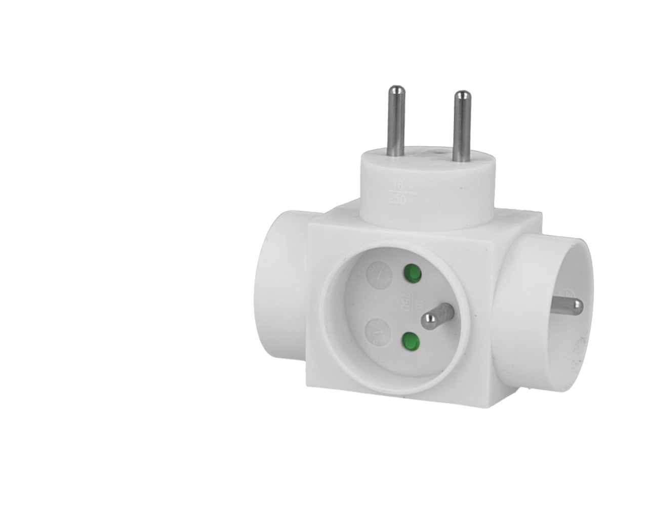 Multiprise triplite triangulaire 16A - Blanc - Zenitech | Leroy Merlin