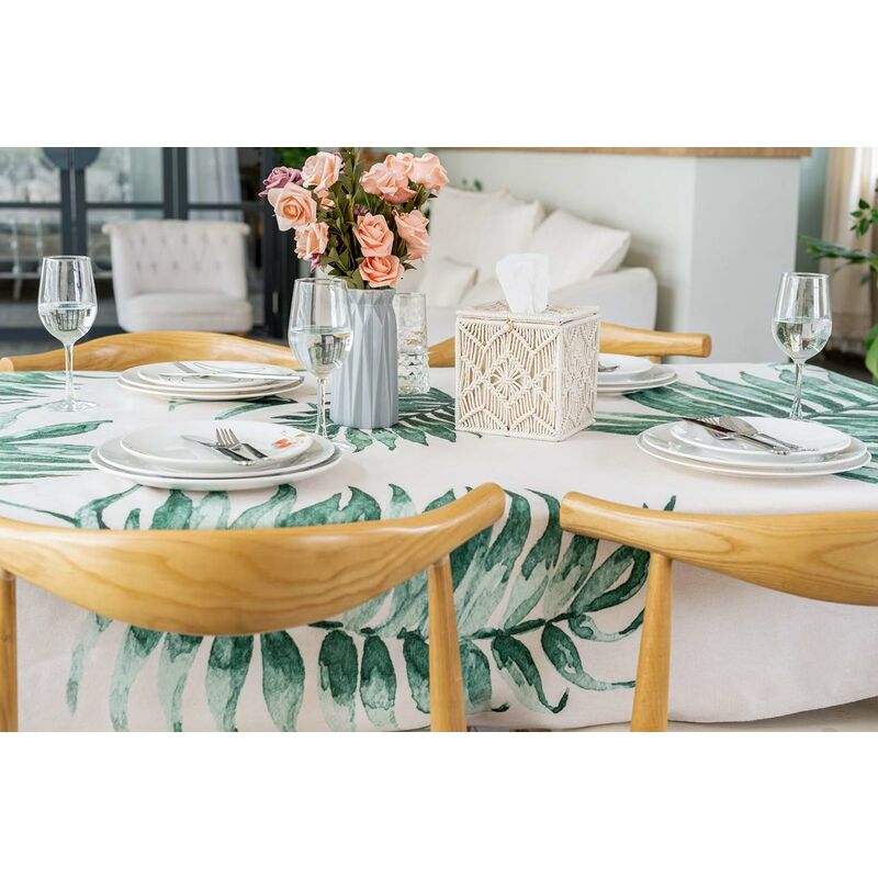 PPcdfre Porte-Mouchoirs en Papier Carré Boho Decor avec Macramé à Boucle Perlée pour Le Bureau à Domicile