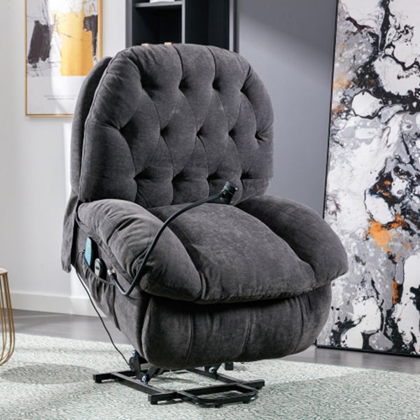 Fauteuil Relax Électrique Rehausseur - Inclinable Avec Télécommande - Tissu Flora Mango - 150 Kg Max - Made In Italy - 7