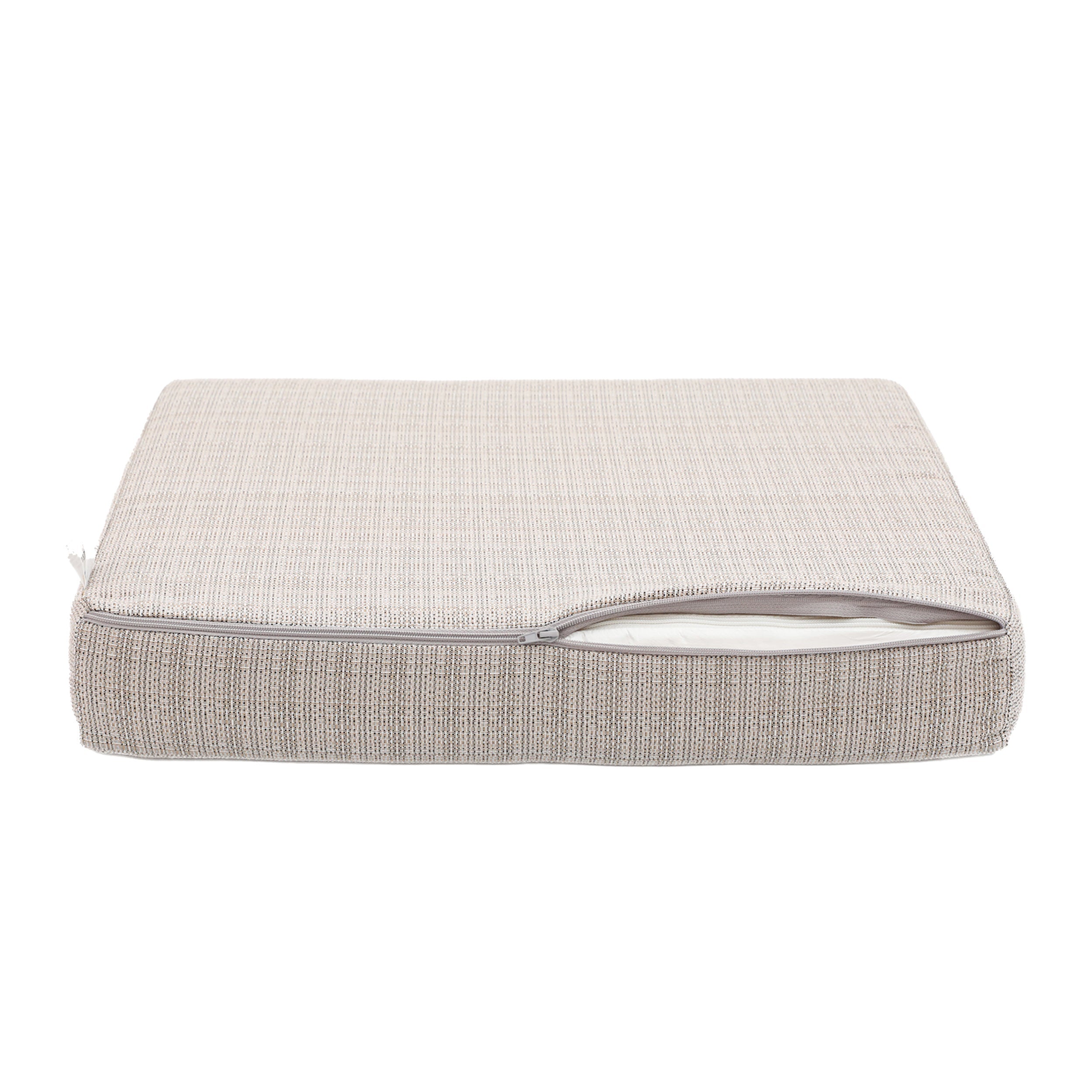 Coussins pour salon de jardin déhoussable 60x60cm Beige chiné noir - 6