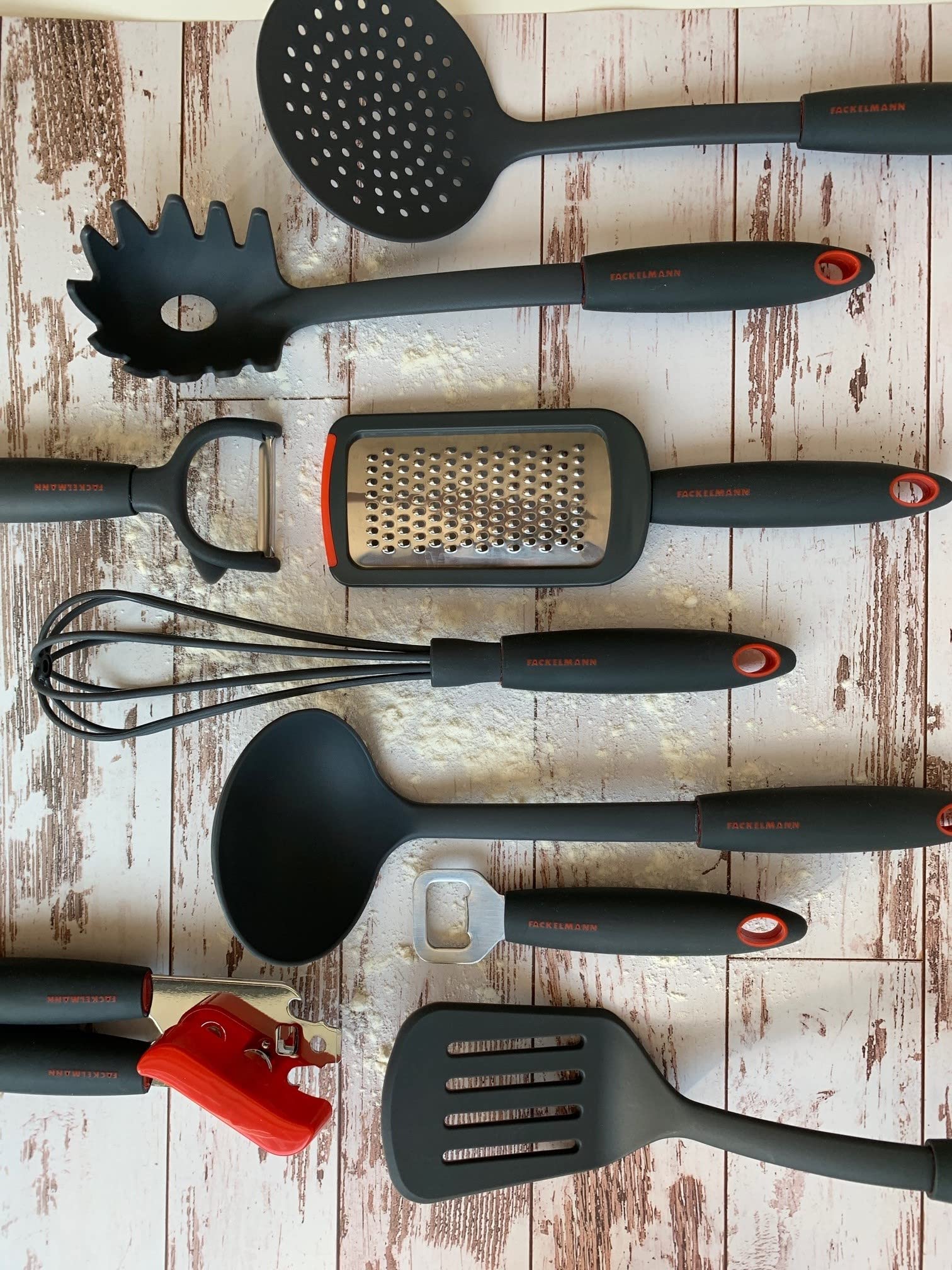 Fackelmann MESTOLO, Nylon, Grigio Antracite e Rosso - 2