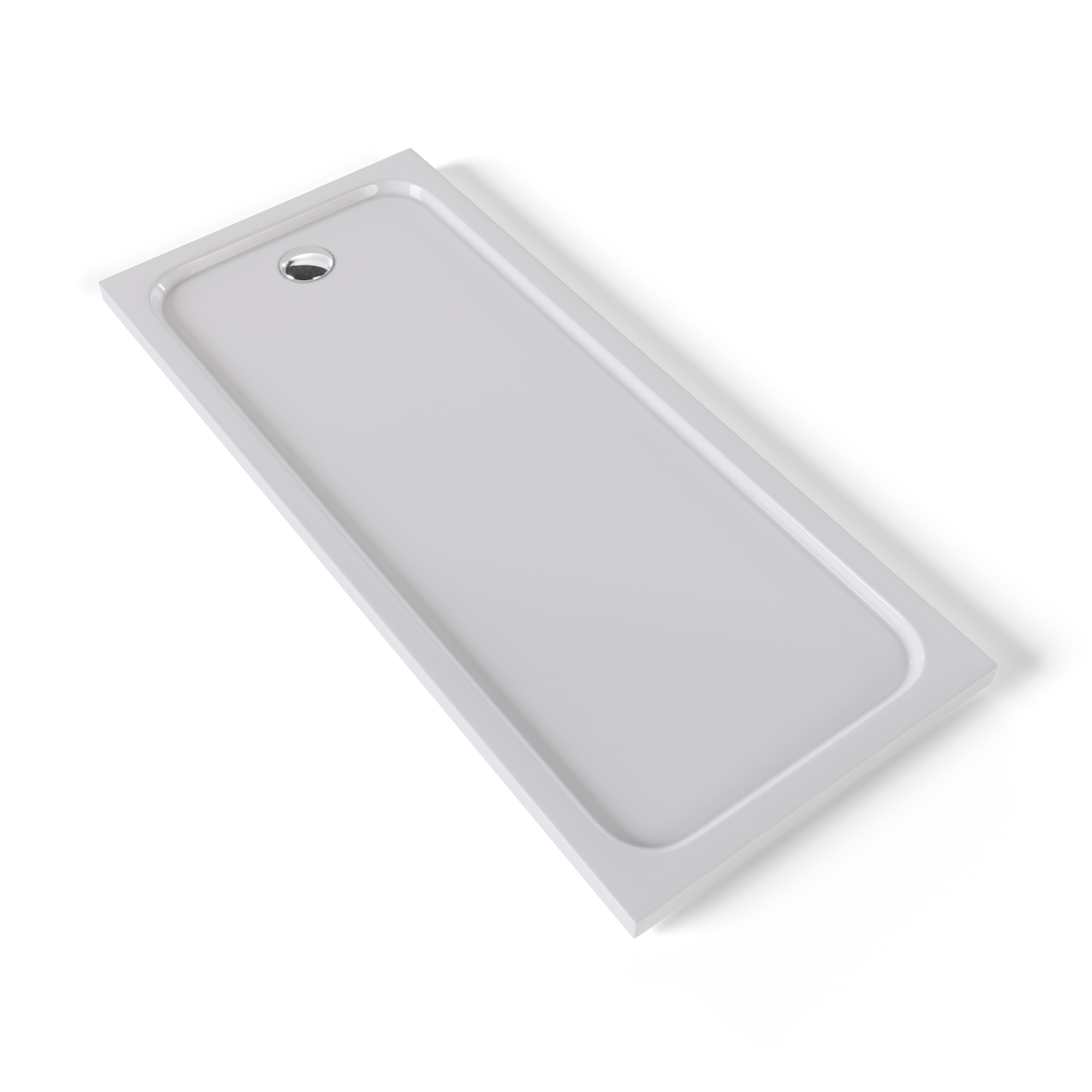 Moments Of Glass  Plato De Ducha Plano Shimmer Smooth 70X160 Cm, Acrílico, Antideslizante, Textura Lisa, Duradero, Incluye Sifón Blanco , Leroy Merlin