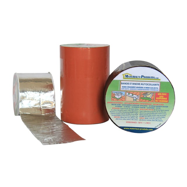 Bande d'étanchéité autocollante butyl 10 m x 5 cm Gris plomb - MATPRO