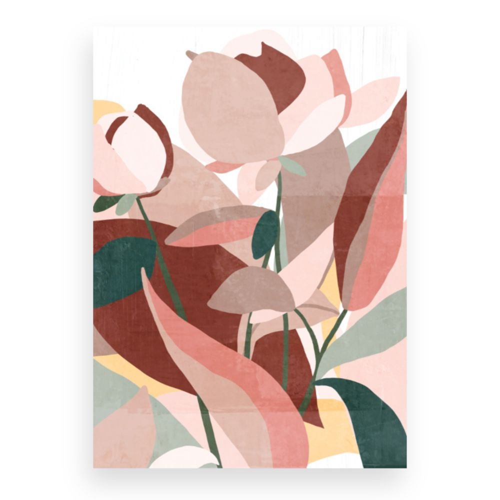 Toile Fleurs abstraites / 100x140cm / Fabriqué en France / DADA ART - 3