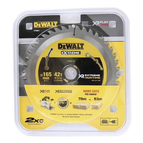 Lame de scie circulaire plongeante 165x20 mm 42 dents - DEWALT DT99561-QZ - 3