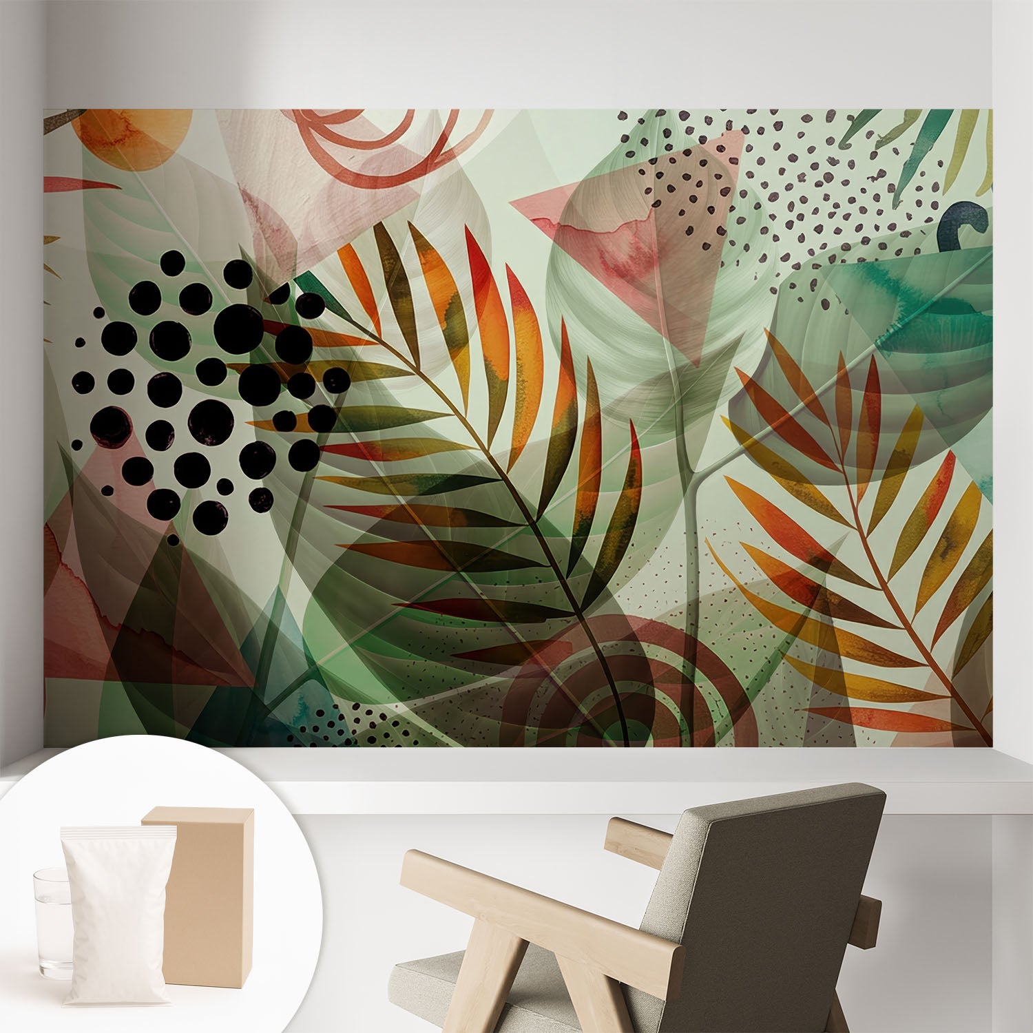Papier Peint Uni Brun Intissé - Réf M1-No.2787, 53x1005cm, Couverture 5.33m²