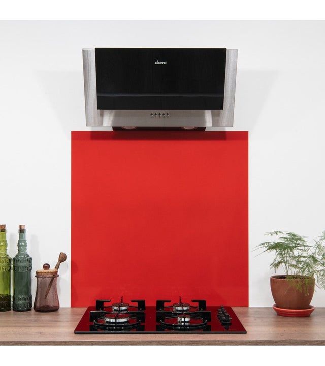 Crédence Aluminium Rouge Sécurité RAL 3020 B H 30 cm x L 40 cm