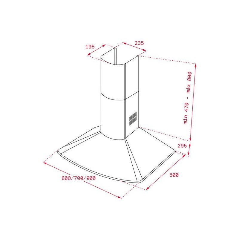Extrator Convencional Teka DM675W 60 cm 603 m3/h 67 dB 278W - 4