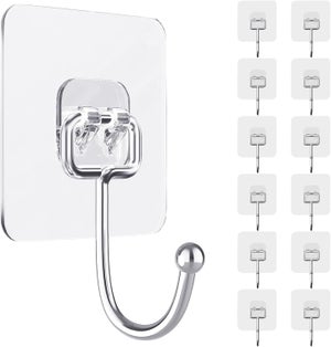 8 Pezzi Ganci Adesivi Trasparenti Ganci Autoadesivi, Ganci Resistenti Impermeabili Per Camera Da Letto Bagno Cucina Soffitto Appendiabiti 87914815