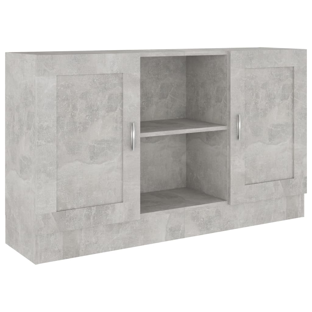 Comfortxl  Aparador De Madera Contrachapada Hormigón 120X30,5X70 Cm Gris , Leroy Merlin