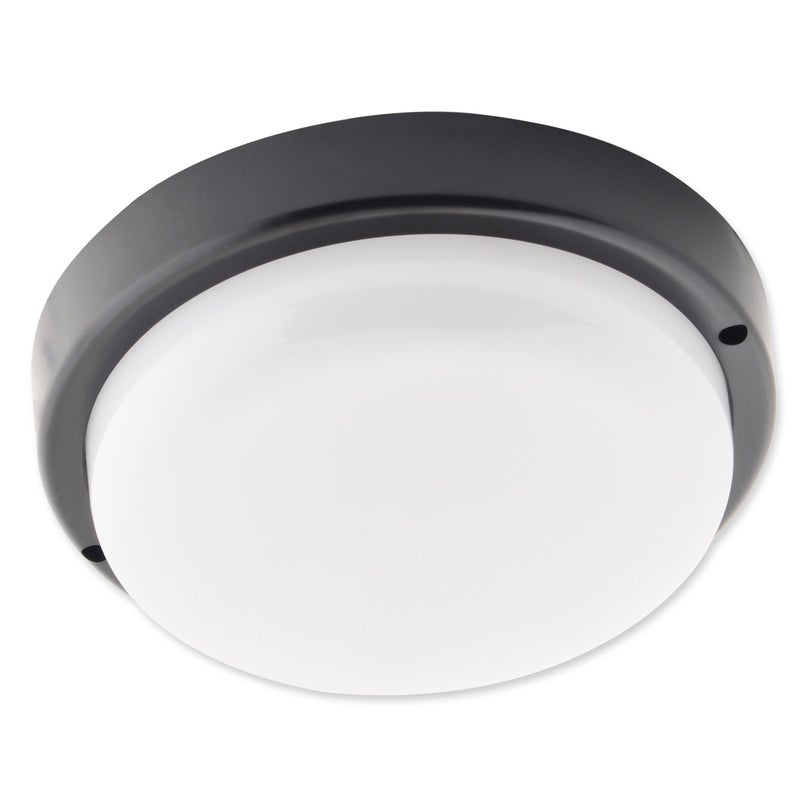 Plafon z czujnikiem ruchu LED Maks 12W 15,5cm IP54 neutralna biel 4000K czarny lampa MasterLED
