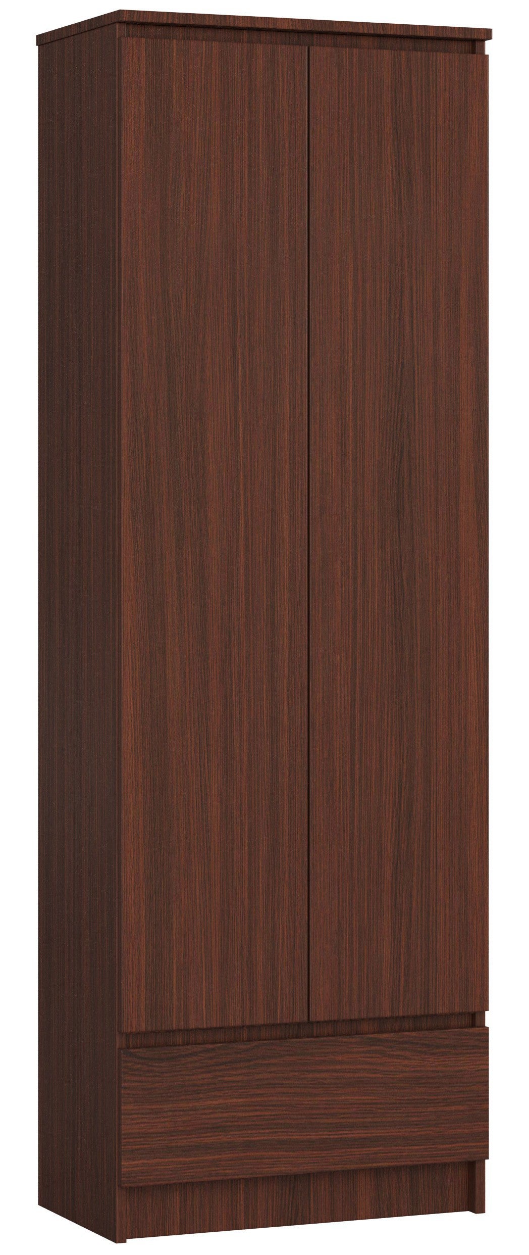 Regał AKORD R60 Wenge 60 cm 2 drzwi 1 szuflada kolor Wenge mat 4 półki 60x35x180 cm