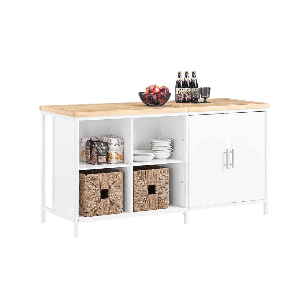 SoBuy Wyspa kuchenna Biały 170x60x88.5cm Przemysłowy KNL09-WN