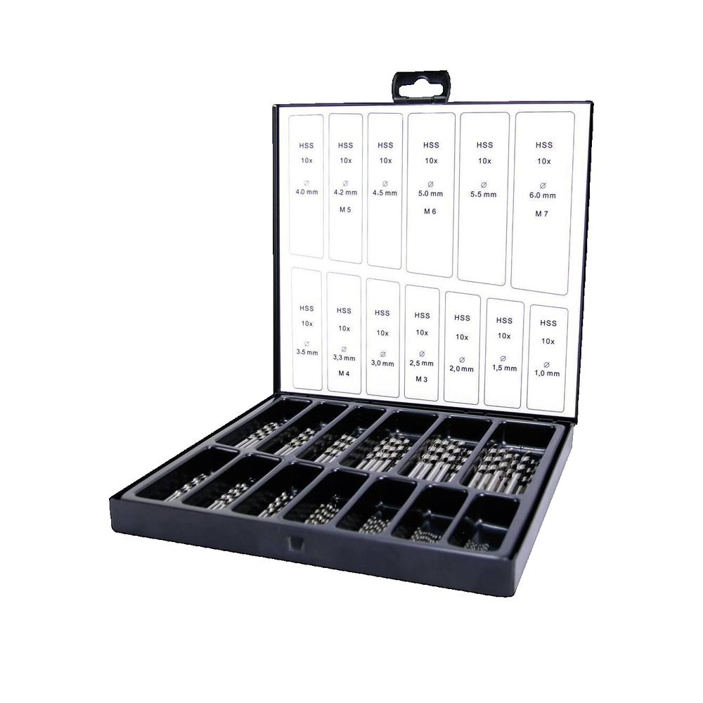 Wiertła spiralne Ruko A214195 HSS 130 sztuk stal aluminium