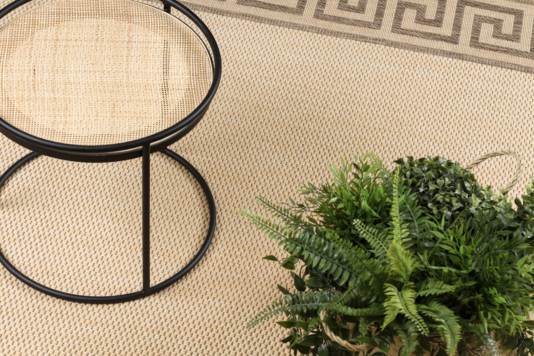 TAPPETO DI SPAGO SIZAL FLOORLUX 20014 mais / caffè 80x150 cm - 3