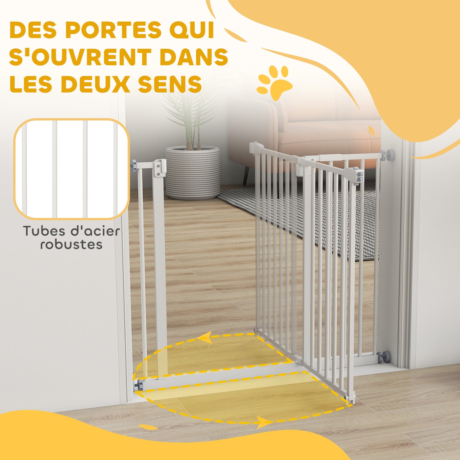 Barrière de Sécurité Animaux métal PawHut - 9
