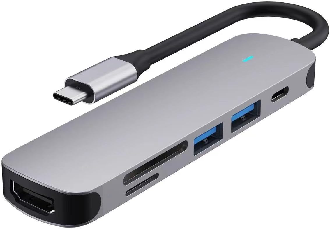Hub USB-C HDMI, adaptateur hub USB-C 6-en-1 Ms Lula avec HDMI 4K à 30 ...