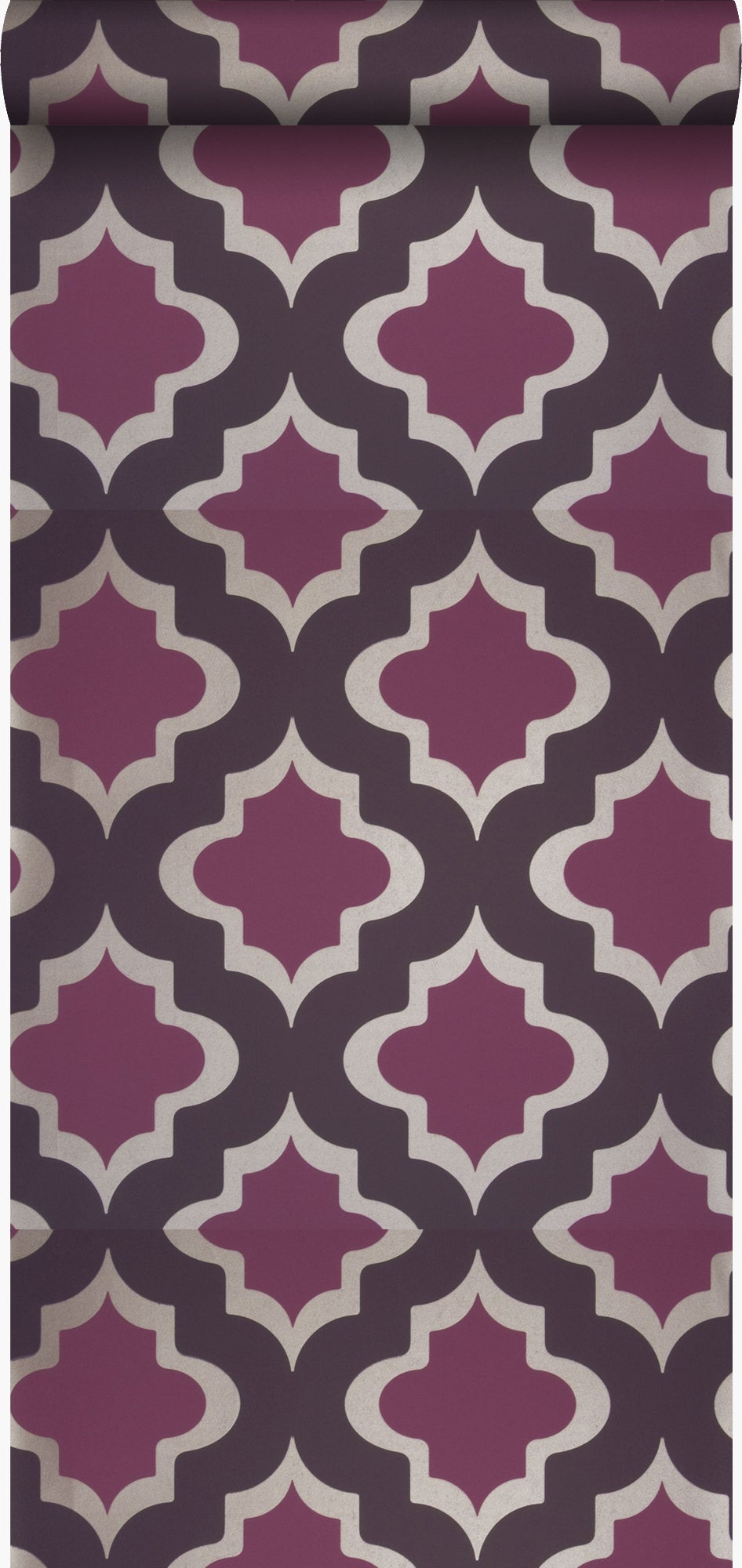 Papel pintado kasbah morado berenjena - 52 cm x 10,05 m - origin wallcoverings