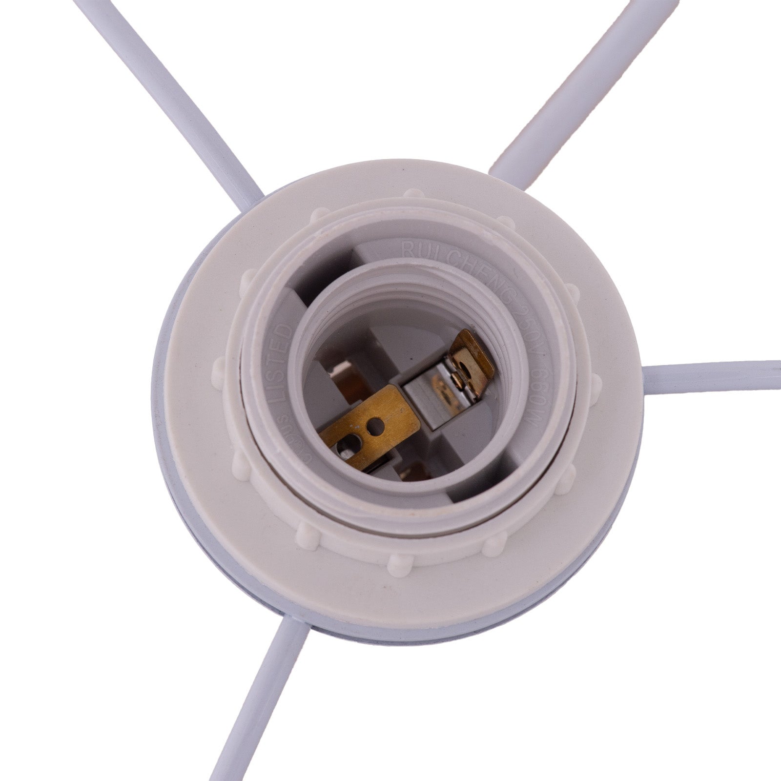 Lámpara Colgante Techo con Pantalla Textil Blanco y Ratan Ø 40 cm 