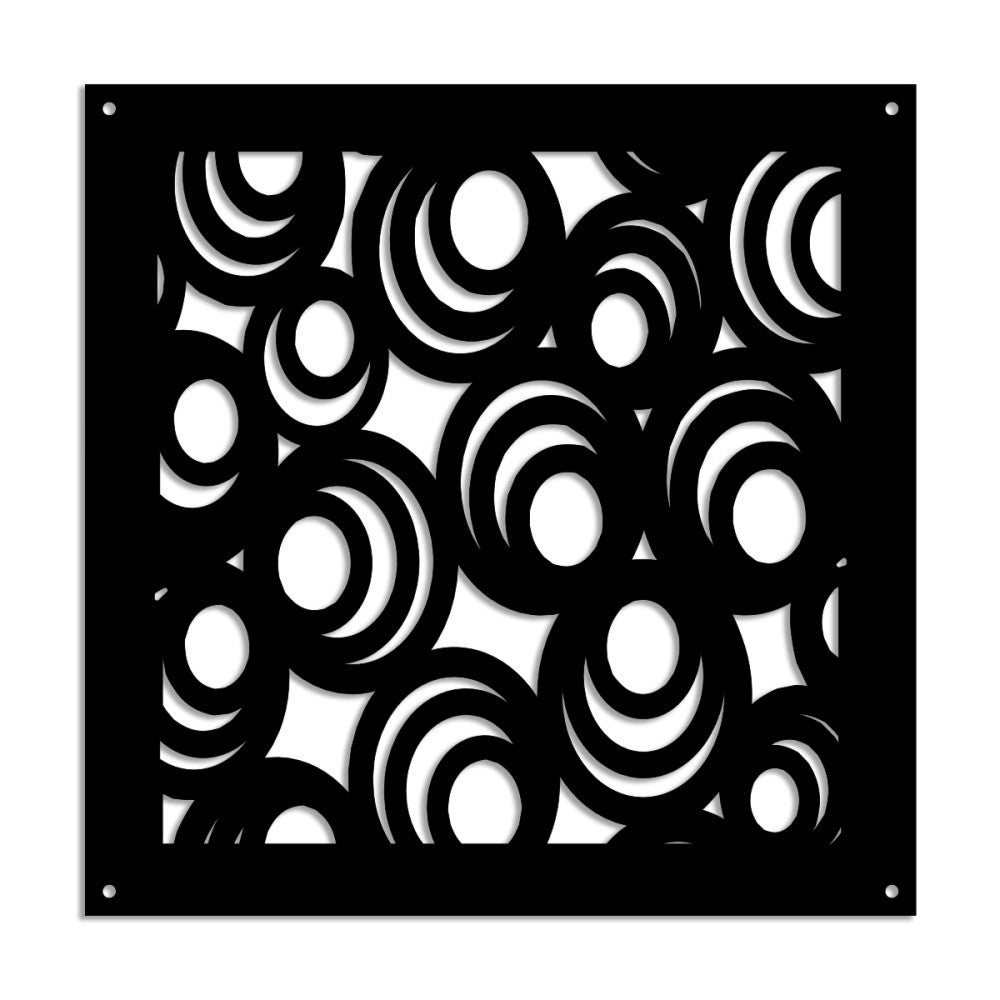 MICKEY - Panel perforowany z PVC - Osłona przeciwsłoneczna - Rozmiar 73x73 cm - Grubość 1 cm - Kolor CZARNY