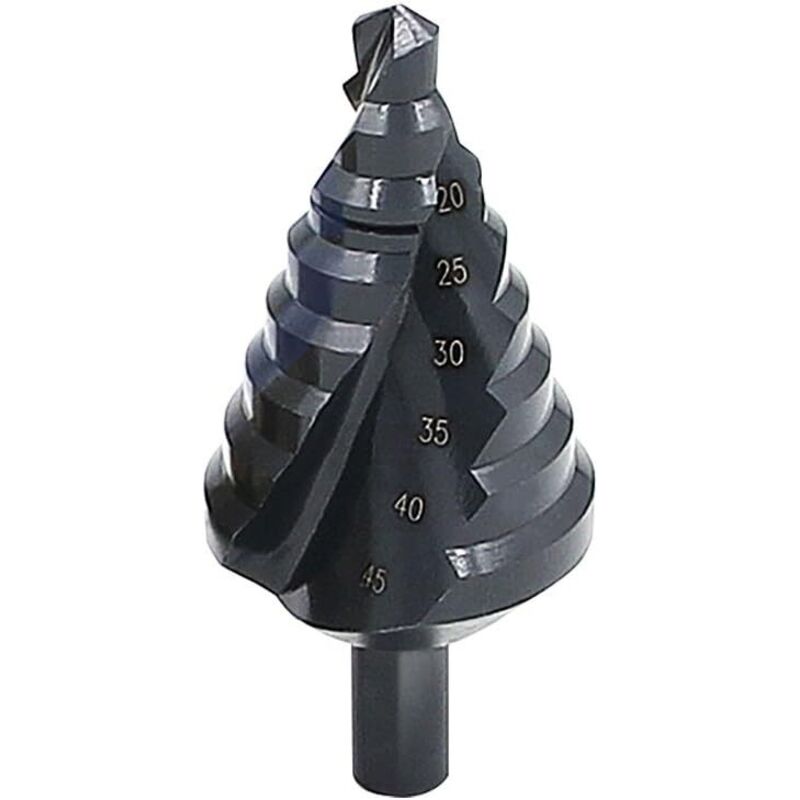 Burghiu elicoidal cu nitrurare în trepte, freză multi-găuri 10mm-45mm, total 8 trepte, tăiere dimensiune găuri, mărire, tablă metalică