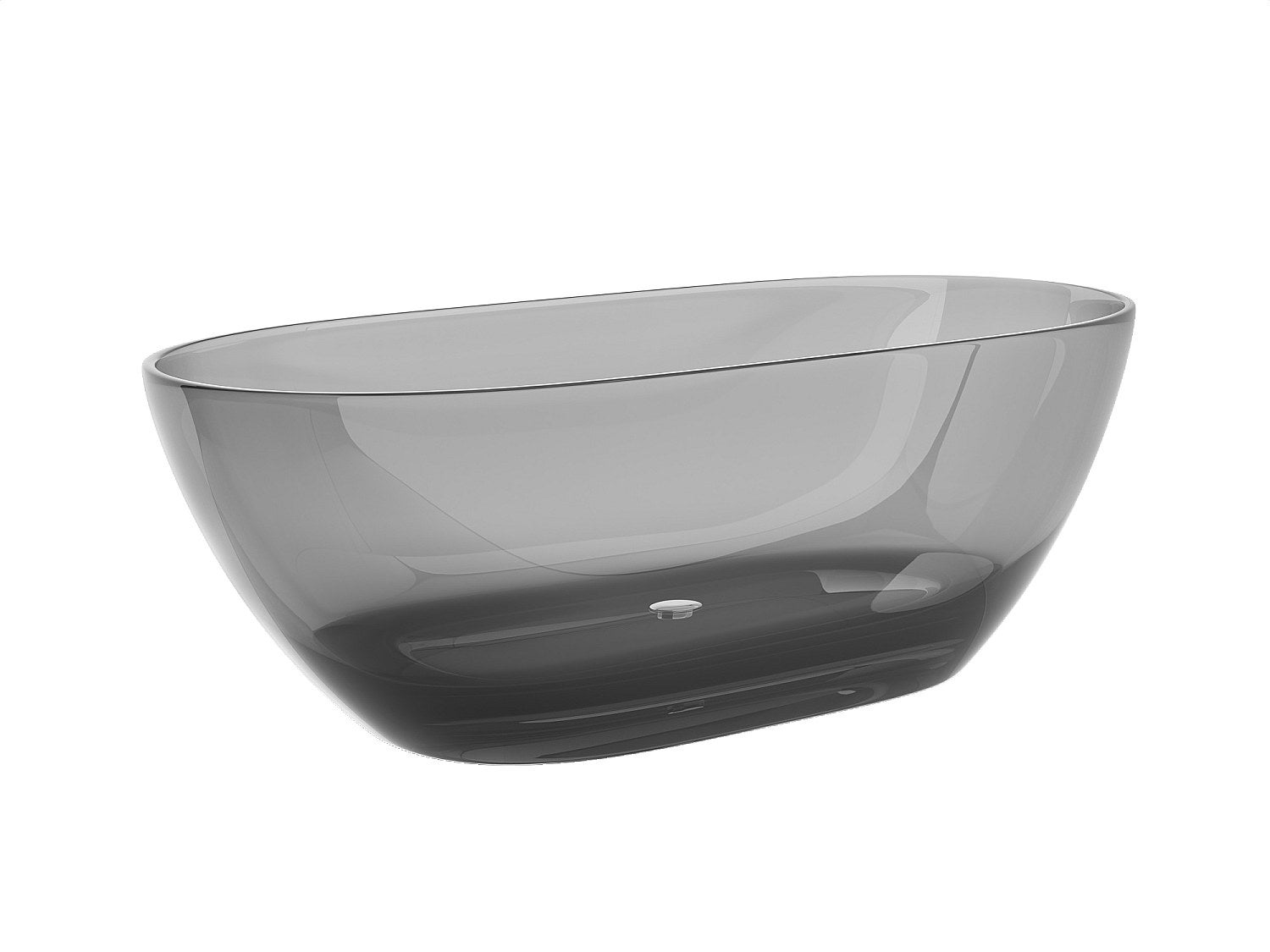 Baignoire îlot translucide - 160 x 72 x 56 cm - Résine - Gris - 292 L - SPAVO - 2