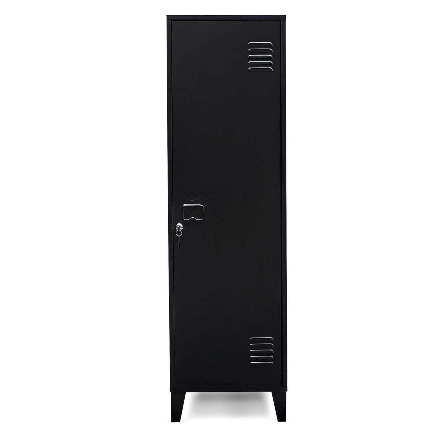 Armoire vestiaire ESTER 1 porte métal noir design industriel - 3