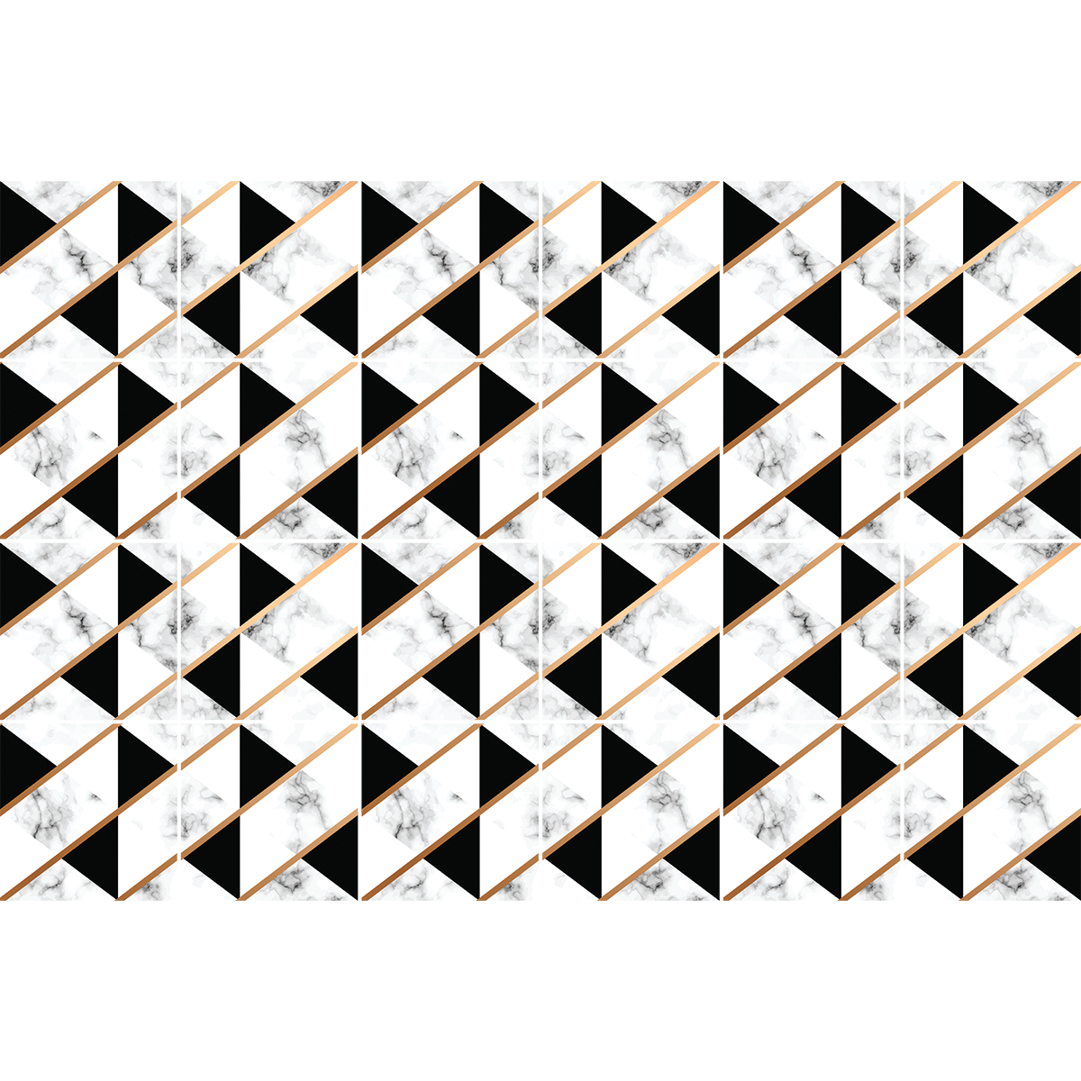 24 adesivi piastrelle di cemento effetto marmorizzato in oro bianco e nero - Sticker adesivo - adesivi murali - 24stickers10x10cm - 2