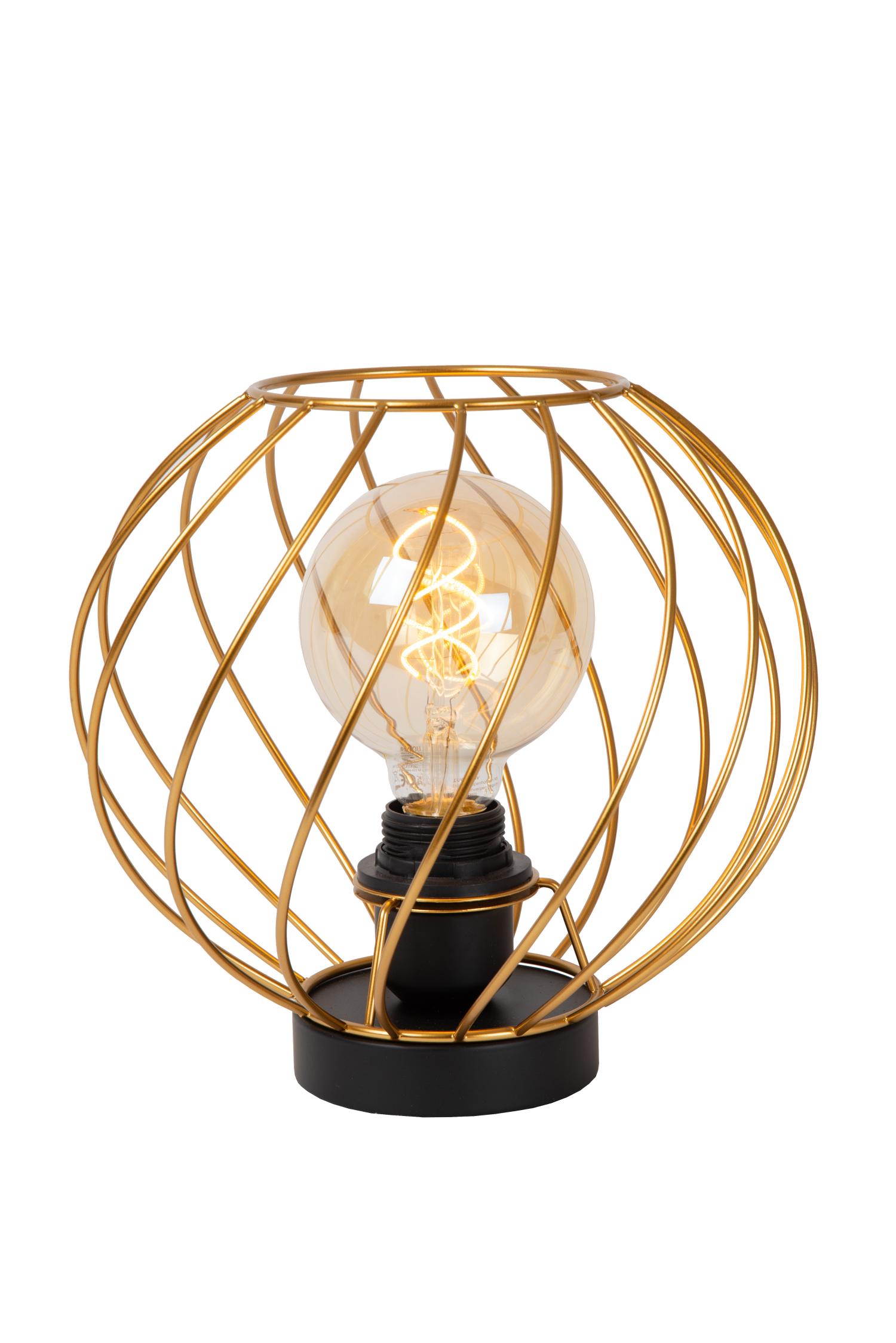 Lampa stołowa Danza złoto-czarna 1xE27x40W Lucide