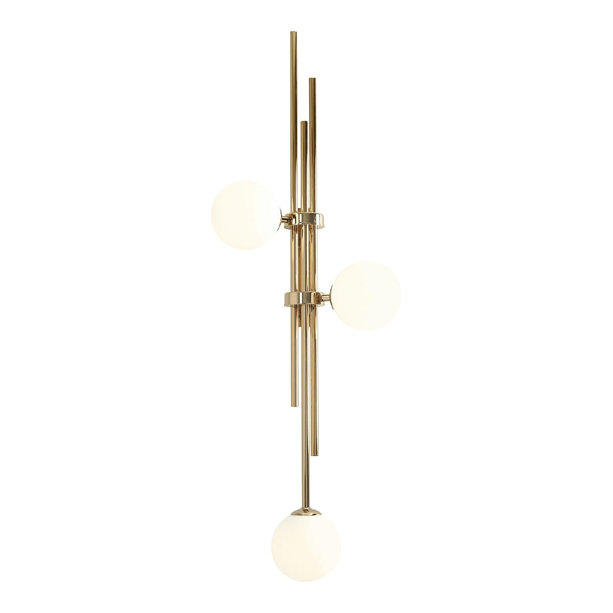 Kinkiet ścienny Harmony złoto-biały 3xE14x40W wym: 114 x 37 x 27 cm szkło IP20 Aldex
