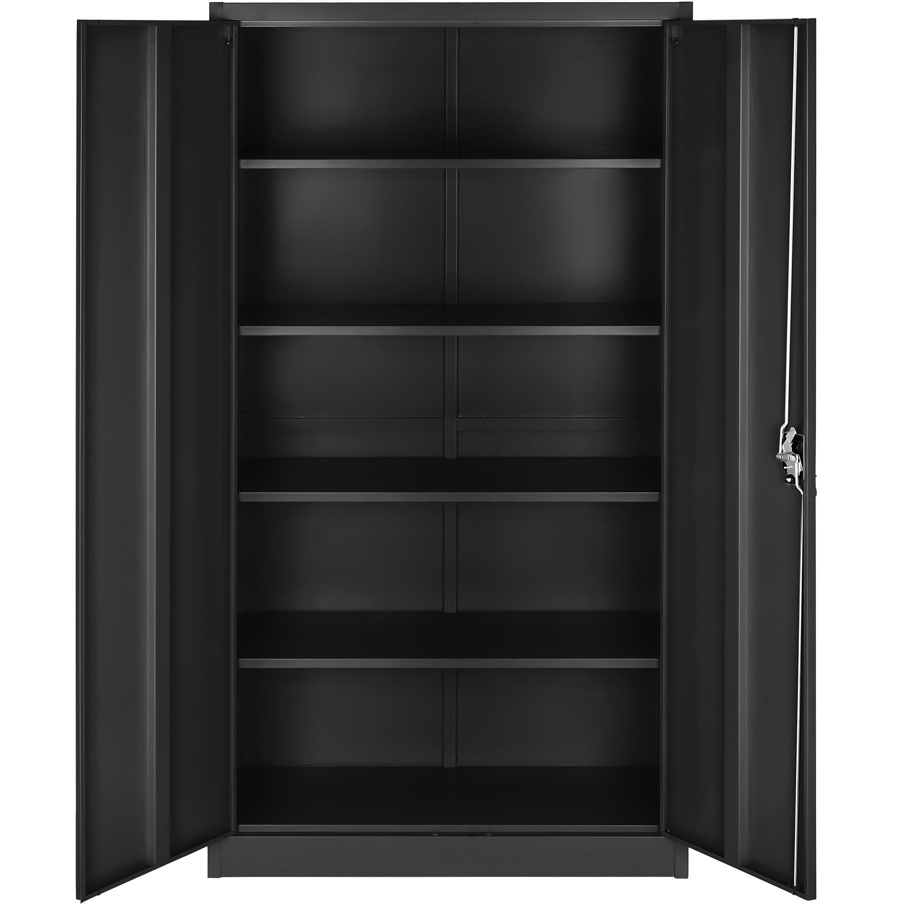 Armoire en métal verrouillable, étagères réglables, noir 180 x 90 x 40 cm TECTAKE - 3