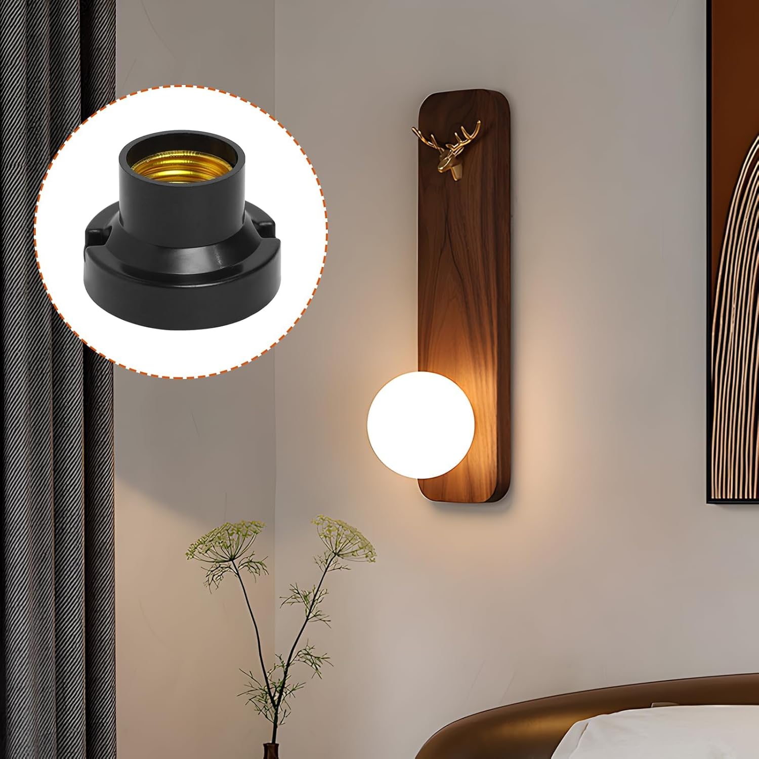 10 gniazd śrubowych E27 do lamp sufitowych - podstawa lampy sufitowej E27 - gniazda do lamp sufitowych wpuszczanych - odpowiednie do lamp żarowych i h - 5