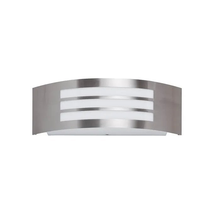 Kinkiet zewnętrzny Roma chrom satynowany-biały 1xE27x14W wym:10x31,8x9cm IP44 Rabalux