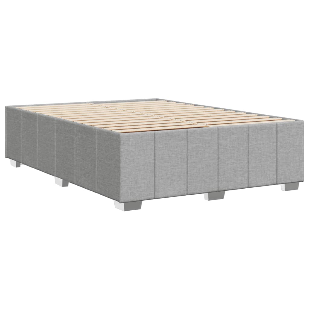 Maison Exclusive - Cadre de lit sans matelas gris clair 160x200 cm tissu - 6