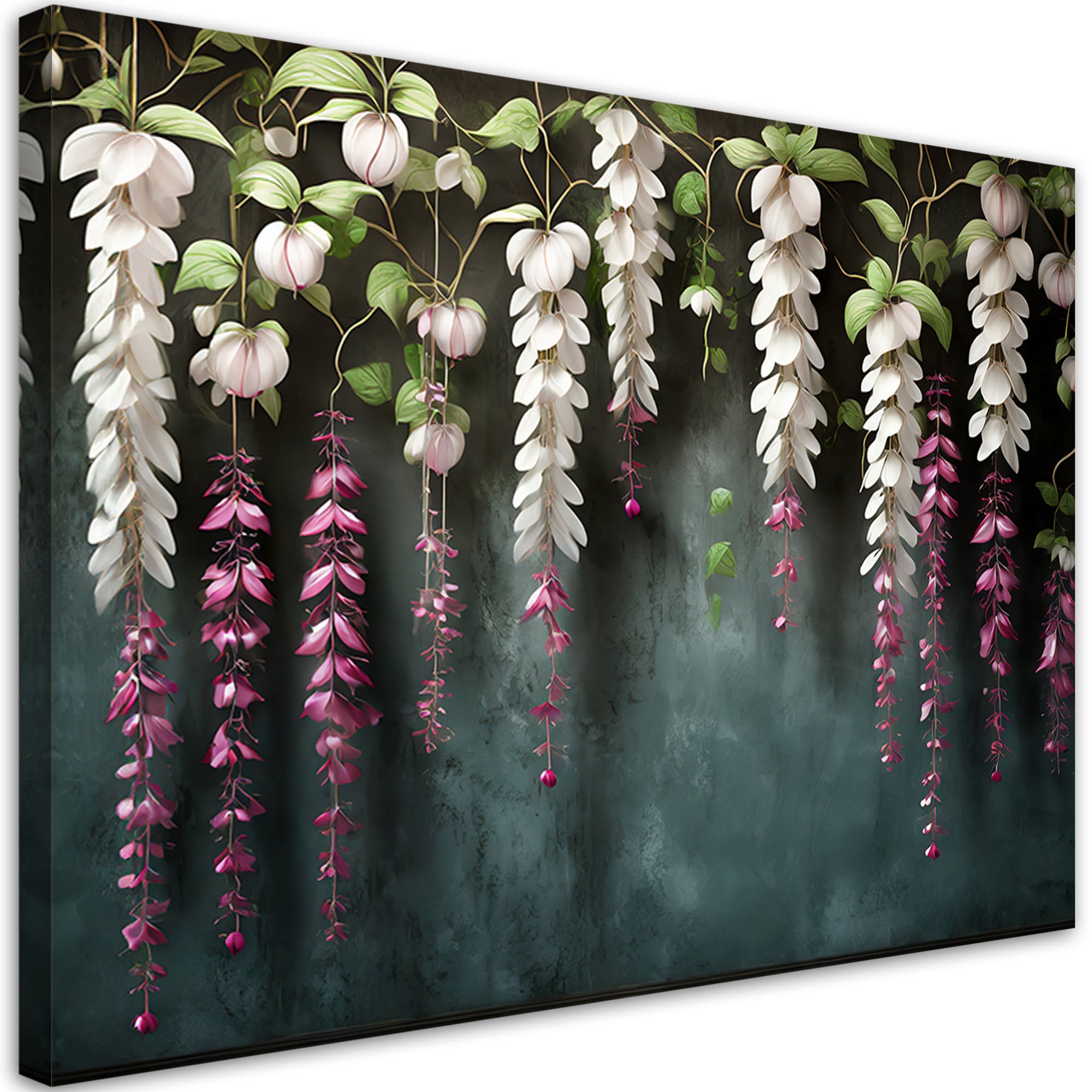 Obraz, Zwisające kwiaty wisteria 120x80
