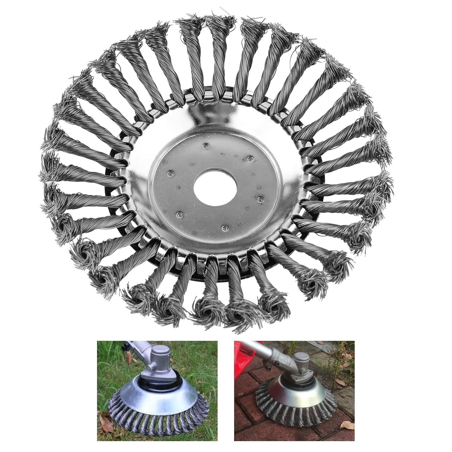 Głowica Szczotki do Kosy Mechanicznej 200*25,4 mm Szczotki do Chwastów Szczotka do Odchwaszczania Kosy Mechanicznej, Łatwo Usuwa Chwasty