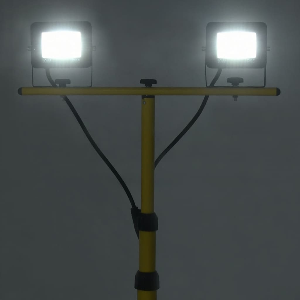 vidaXL Luci Solari LED 2 pz Acciaio Bianco per Vialetti e Giardino