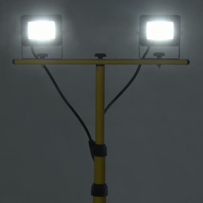 vidaXL Luci Solari LED 2 pz Acciaio Bianco per Vialetti e Giardino vidaXL Luci Solari LED 2 pz Acciaio Bianco per Vialetti e Giardino