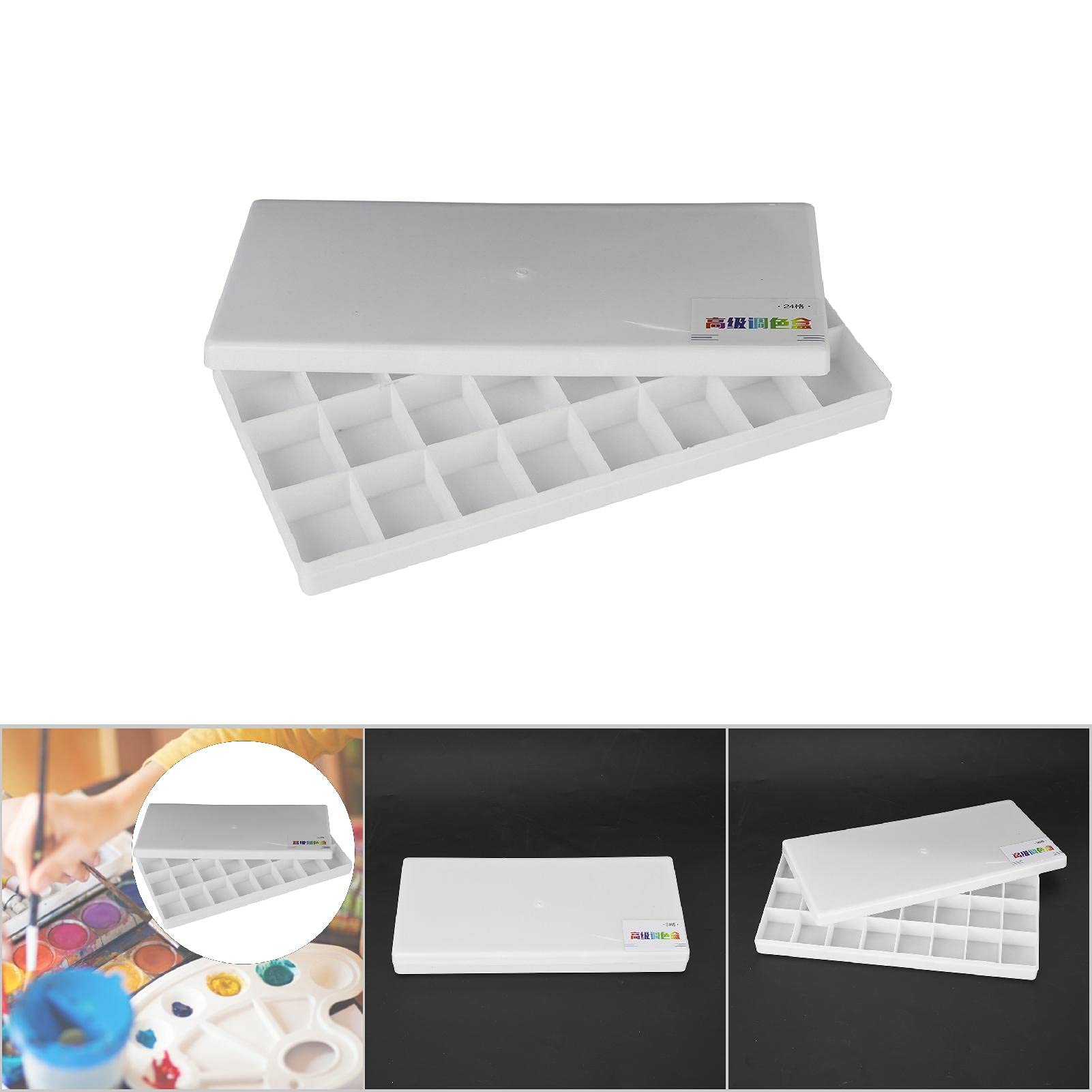 Boîte de peinture pigmentée carrée Palette de mélange de couleurs Aquarelle Gouache Acrylique Fournitures d'art applicables Dessin Peinture pigmentée - 9