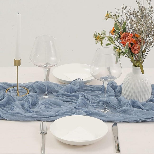 Runner Da Tavolo In Chiffon 305x72 Cm | Morbido E Semplice Per Matrimoni E Cene