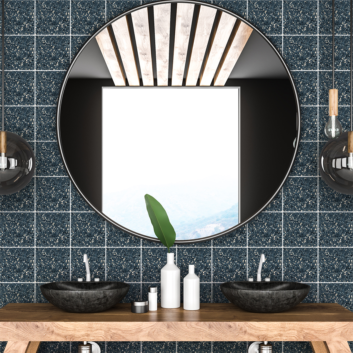 Sticker Mural Carrelage adhésif Cuisine Salle de Bain 60 STICKERS