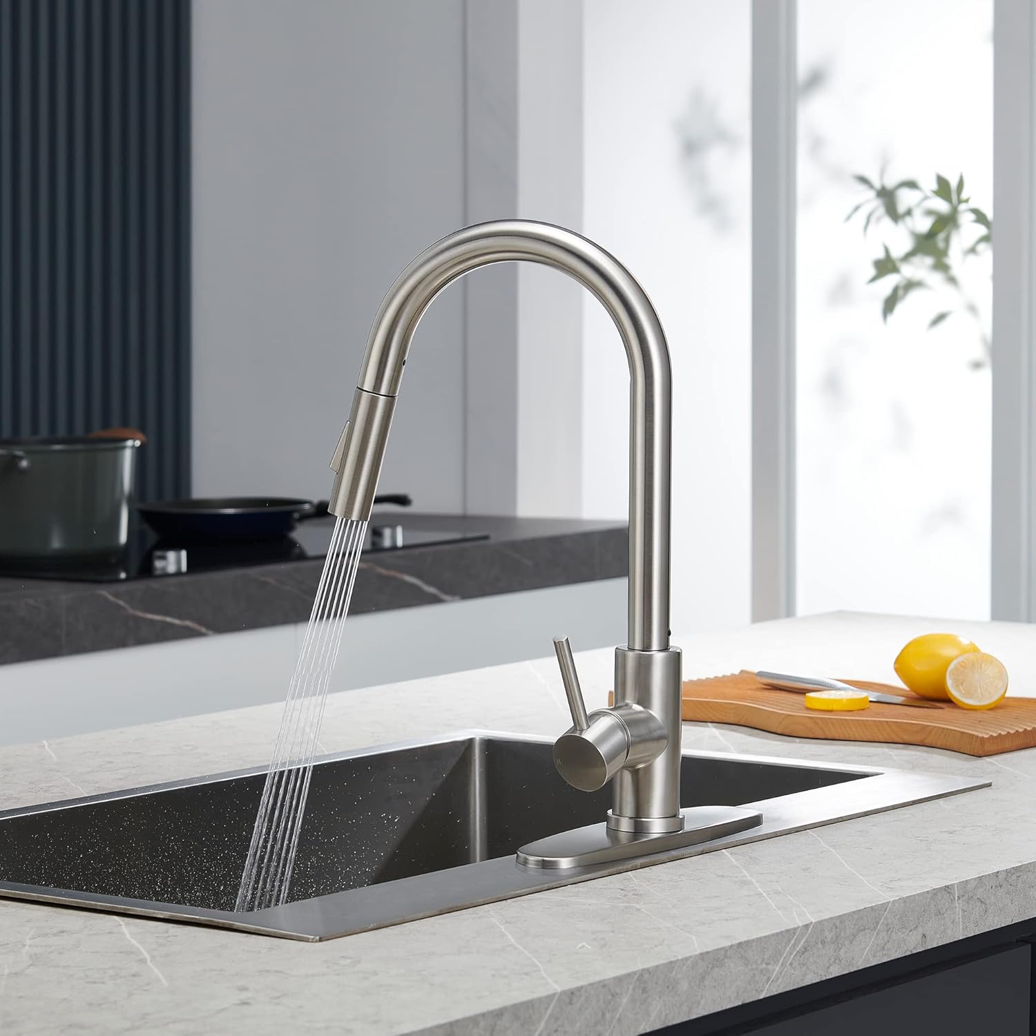 Tête De Douche/pulvérisateur Pour évier Cuisine - Nickel Brossé - Neuf - Filetage G1/2