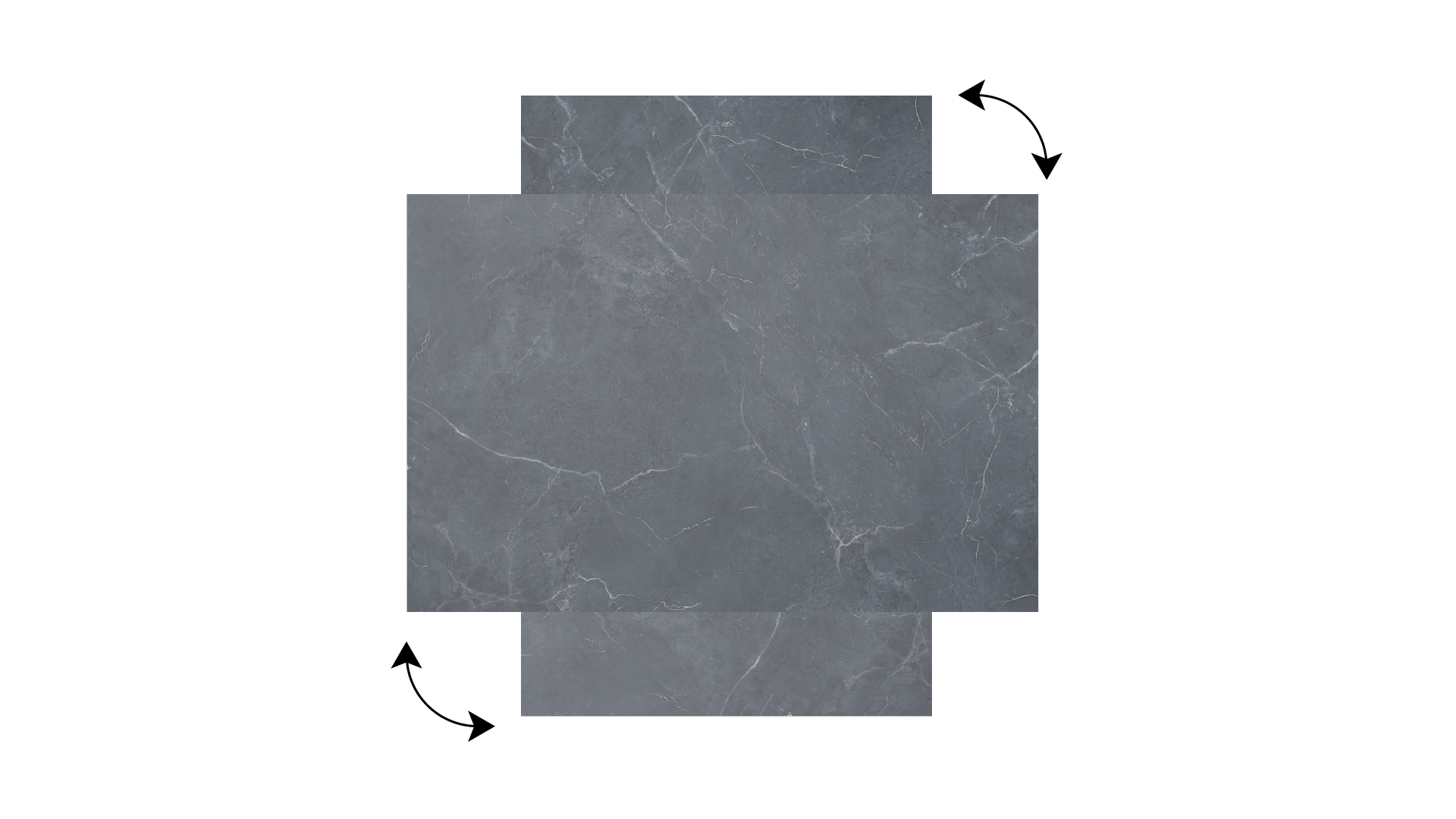 Tableau Magnétique en Métal Motif Marbre Gris 60x40cm, MetalBoards pour tout type d'Aimants - 5