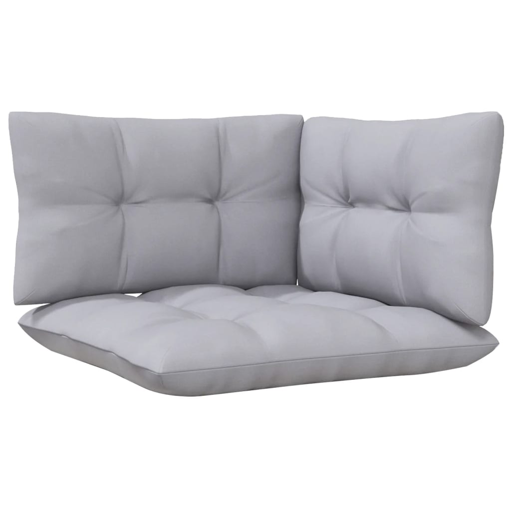 Maison Exclusive - Salon de jardin 3 pcs avec coussins gris Bois de pin solide - 6