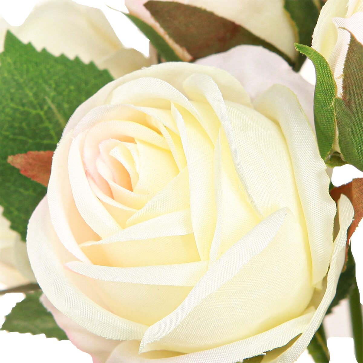 Roses artificielles fleurs artificielles bouquet de 12 | Leroy Merlin