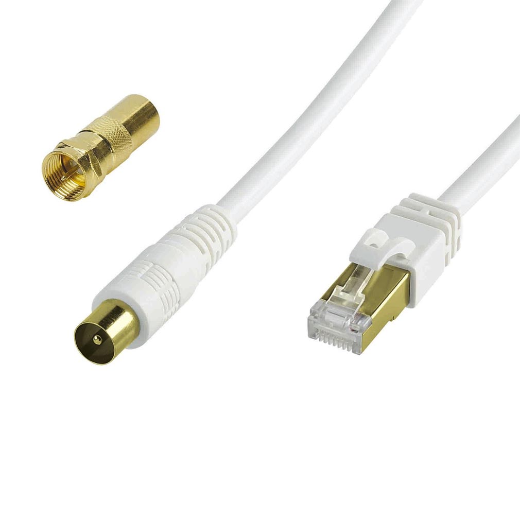 CORDON BALUN RJ45 VERS TV 9.52MM 2 METRES