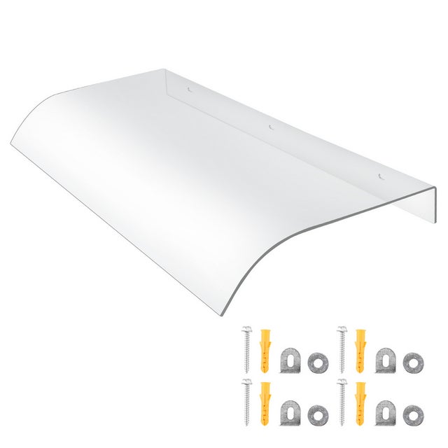 Toldo para porta Toldo para janela 40x80cm Marquise para porta em PET Montagem mural externa