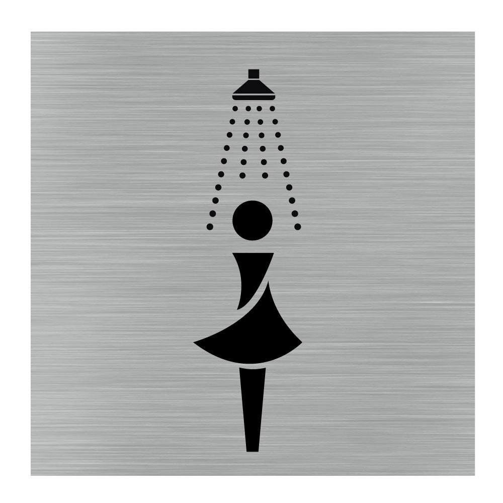 Plaque De Porte Carr Pictogramme Douche Femme 150 X 150 Mm 15x15 Cm Plaque De Porte Carr Pictogramme Douche Femme 150 X 150 Mm 15x15 Cm
