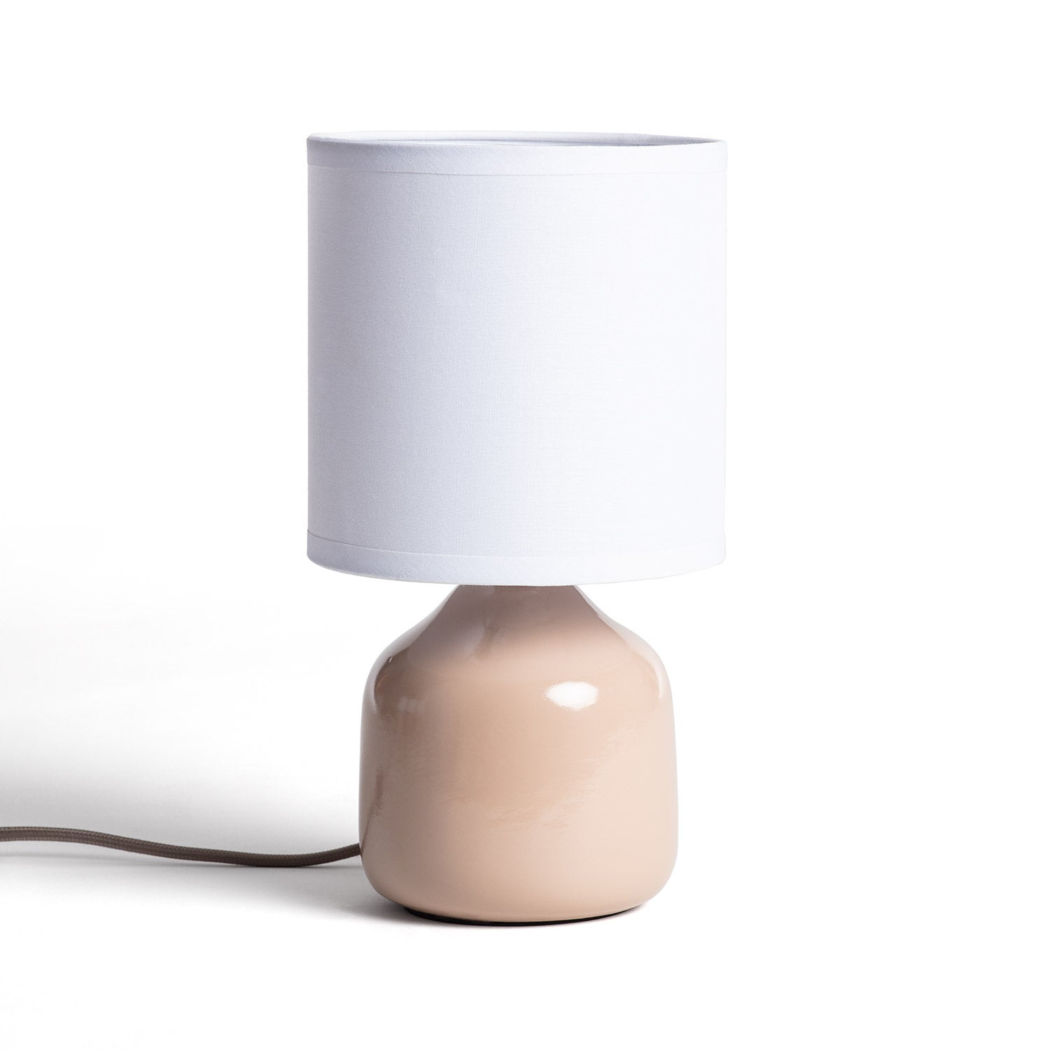 Pied De Lampe En Céramique Rose - Style Vintage/Rétro